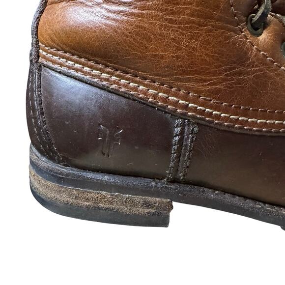 Frye Veronica Shearling Lined Leather Winter Duck Boot Rain Brown Womens Size 6 - Picture 4 of 8